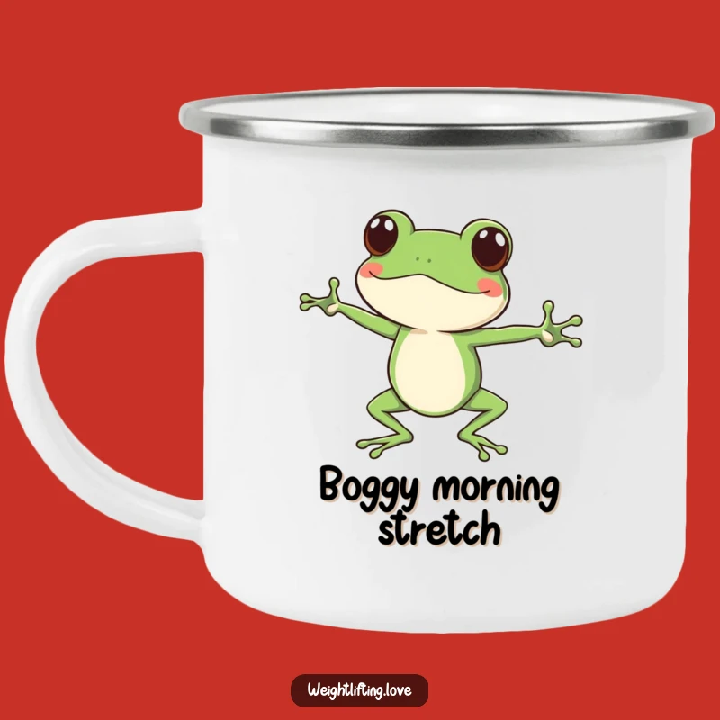 Funny Focused Frog Camping Mug - Relaxed Adventures with Hilarious Yoga Vibes