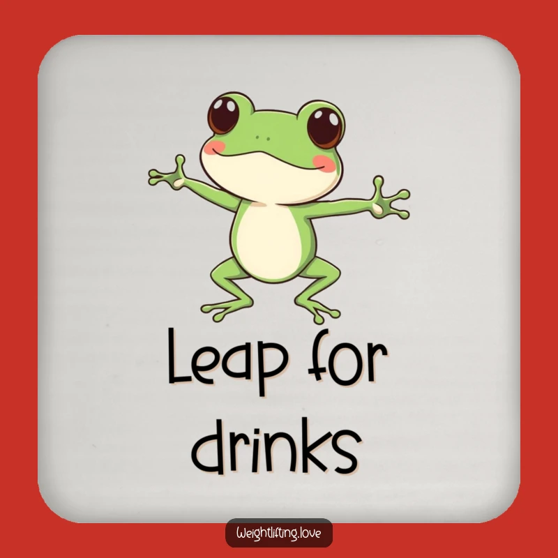 Funny Focused Frog Coasters - Protect Surfaces with Zen and Humor